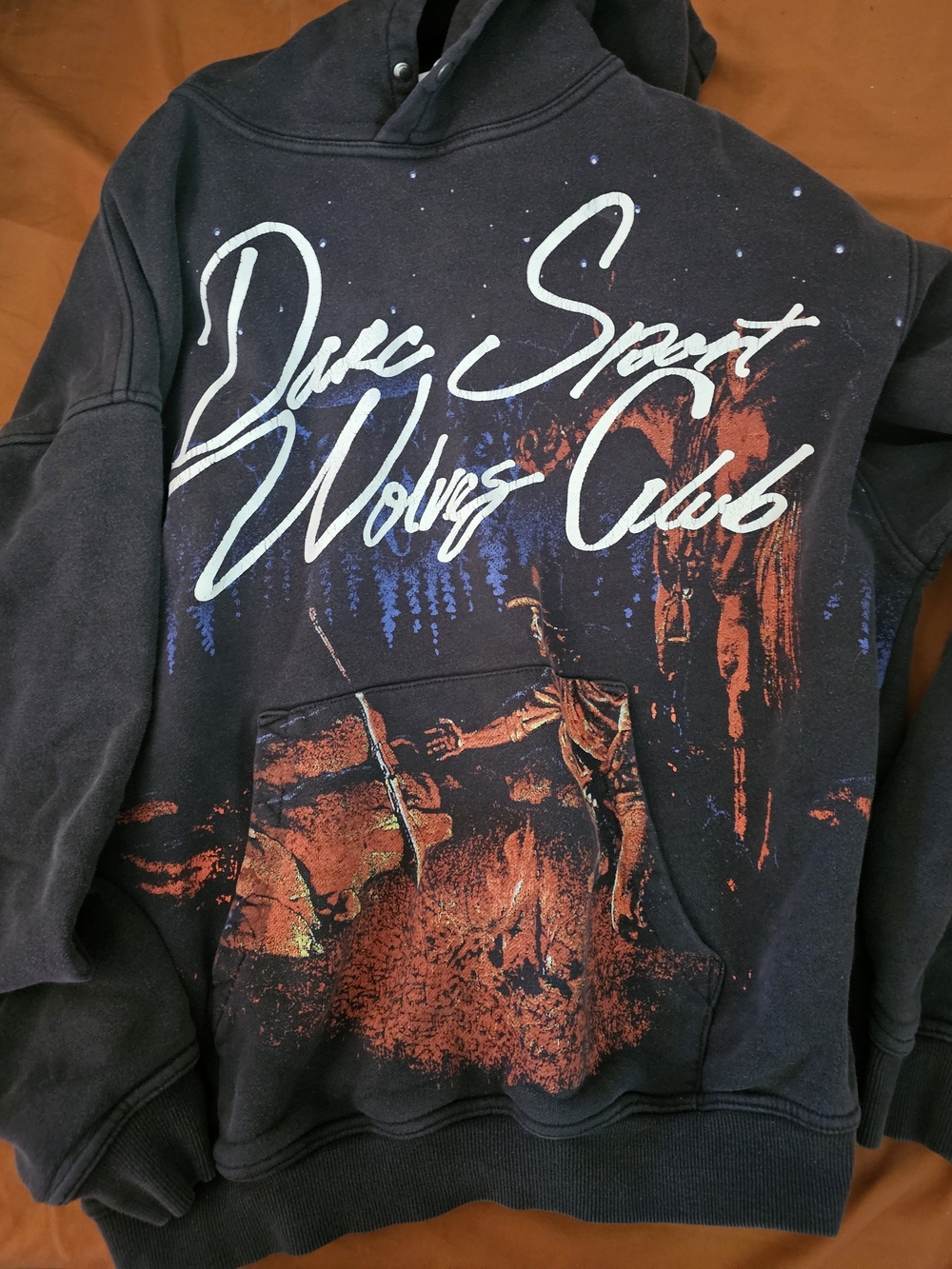 Darc Sport Black Hoodie with Red and Blue Graphic